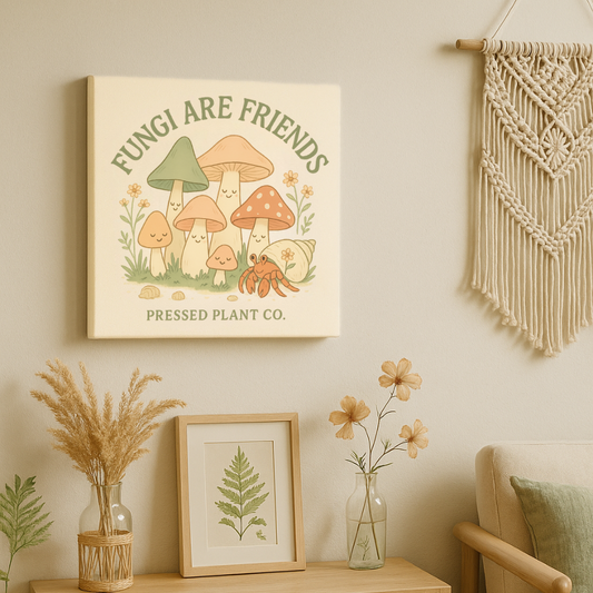 Fungi Are Friends Square Canvas