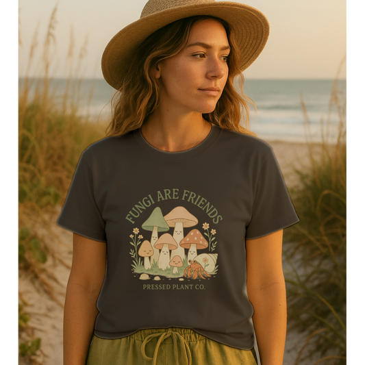 Fungi Are Friends- Women's high-waisted T-shirt