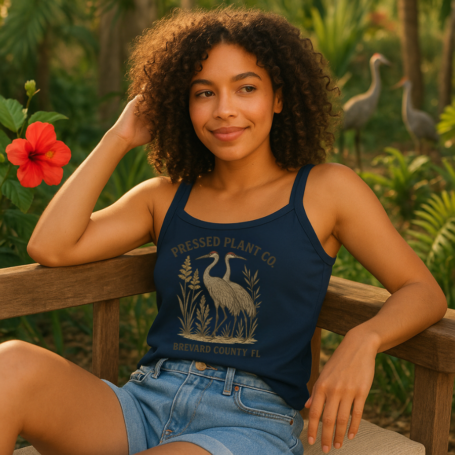 Sandhill Cranes Women’s micro-rib tank top