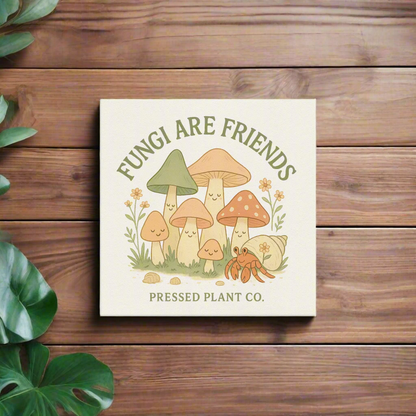 Fungi Are Friends Square Canvas