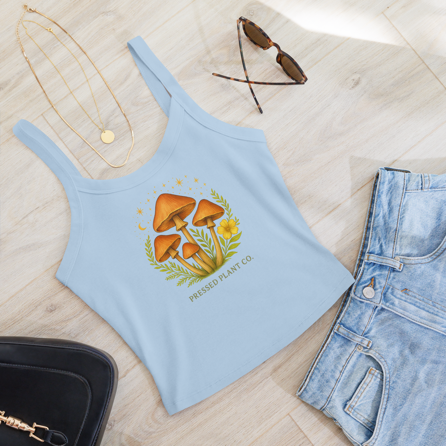 Magical Mushrooms Women’s micro-rib tank top
